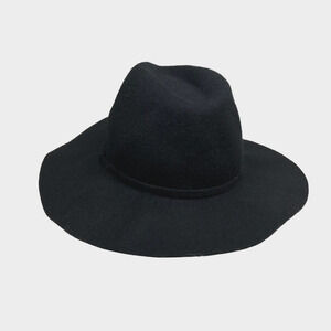 J. Crew Floppy Wool‎ Blend Fedora Hat Women Black Size OSFM